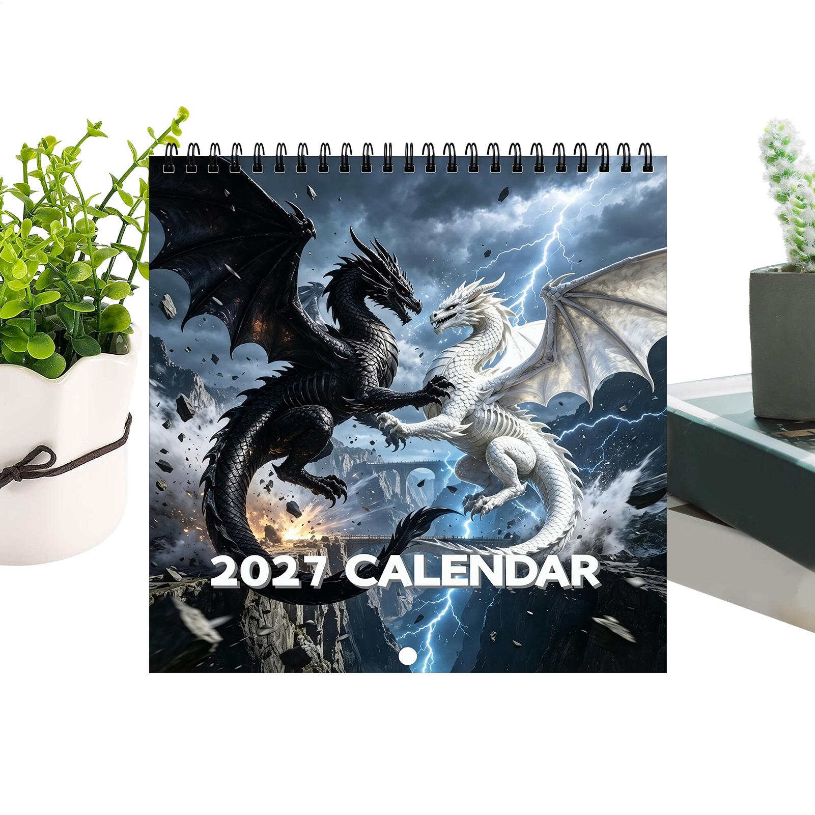 Home Office Wallpaper - 2027 Dragon Spiral Bound Wall Calendar