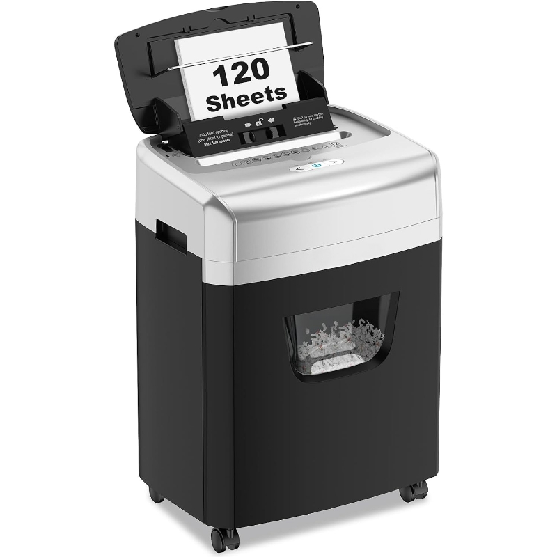 Paper Shredder Micro - 120-Sheet Autofeed Micro-Cut 30-Min Run Heavy