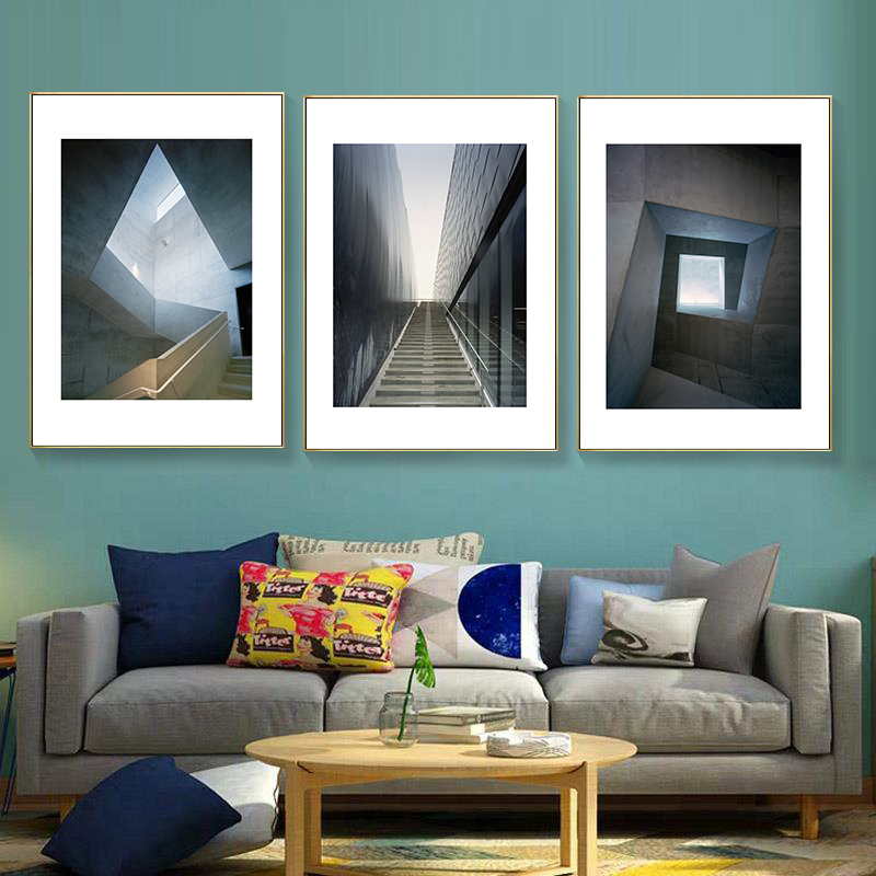 Home Office Architecture - Abstract Geometric Stairs Art Space Architecture