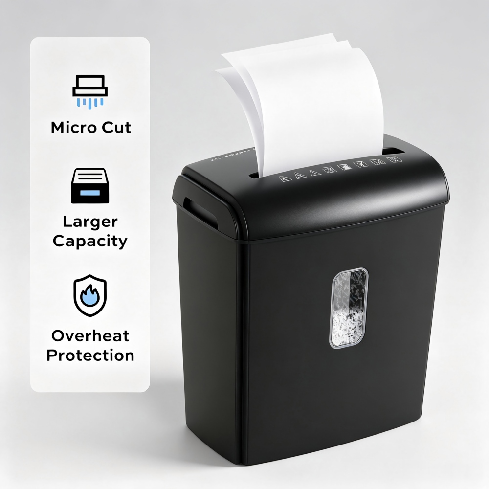 Paper Shredder Micro - Deli 8-Sheet Micro Cut Shredder P5