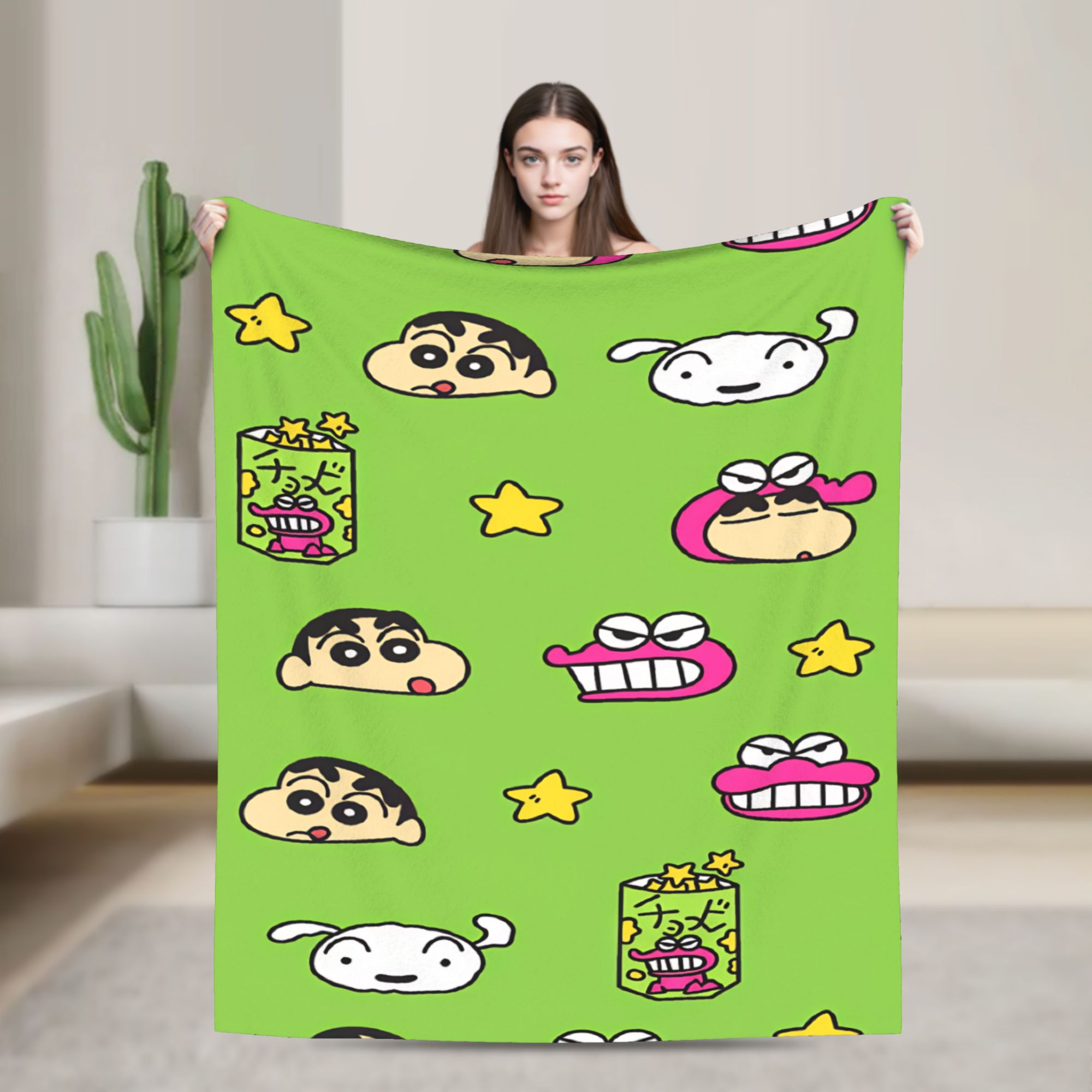 Home Office Trend - Super Soft Blanket Travel Office Crayon