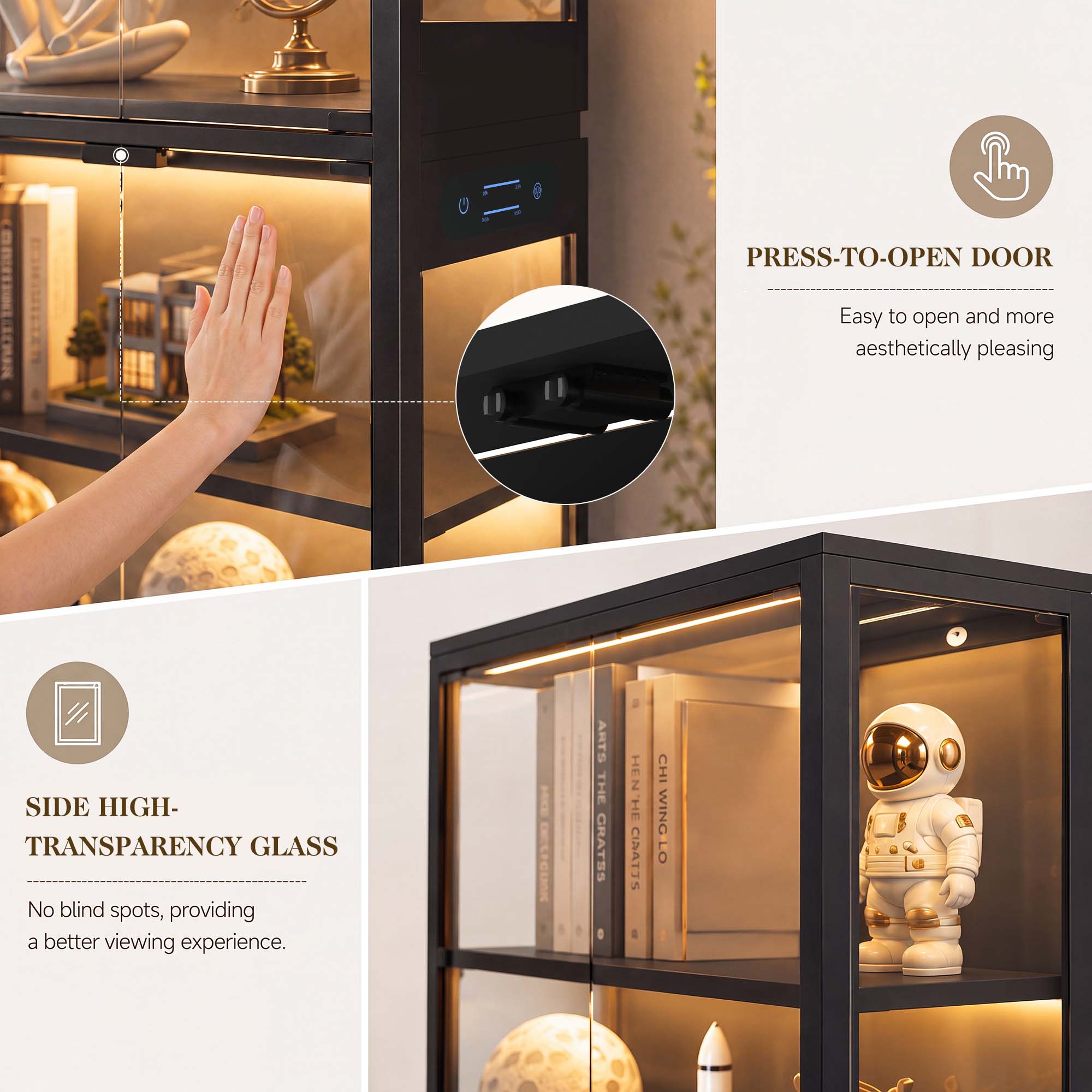 TCGBKAF 5‑Tier Display Cabinet - Home Office Living Room recension och pris