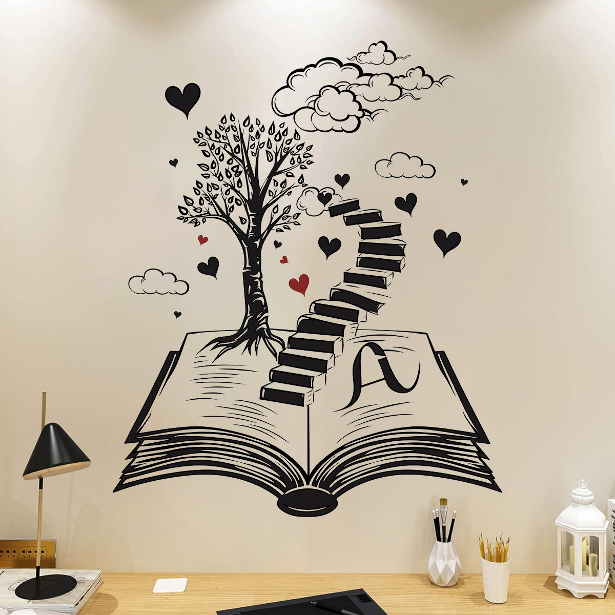 Wall Stickers for Living Room  - Home Office Wallpaper recension och pris