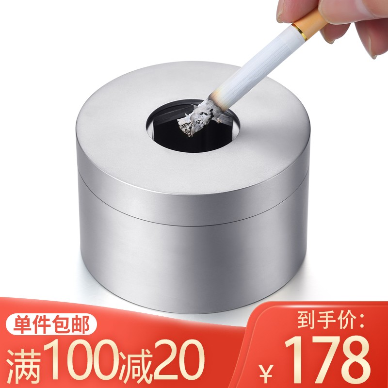 Stainless steel ashtray with c - Home Office Trend recension och pris