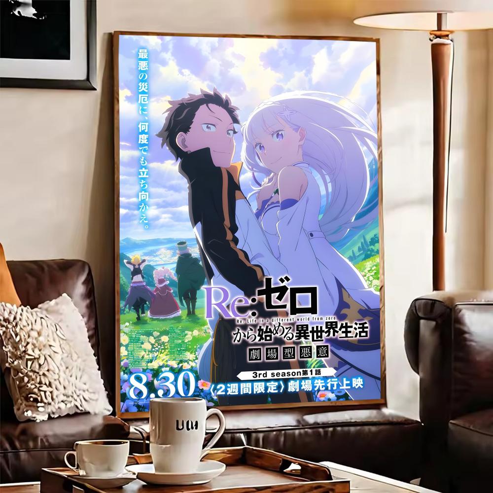 Anime R-Re Zero Poster Perfect - Home Office Wallpaper recension och pris