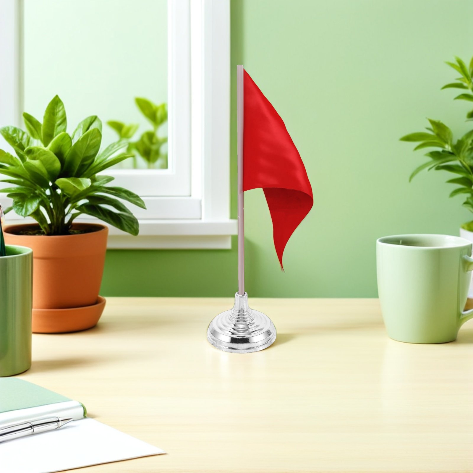 12Pcs Silver Mini Desk Flag St - Home Office Desk Ideas recension och pris
