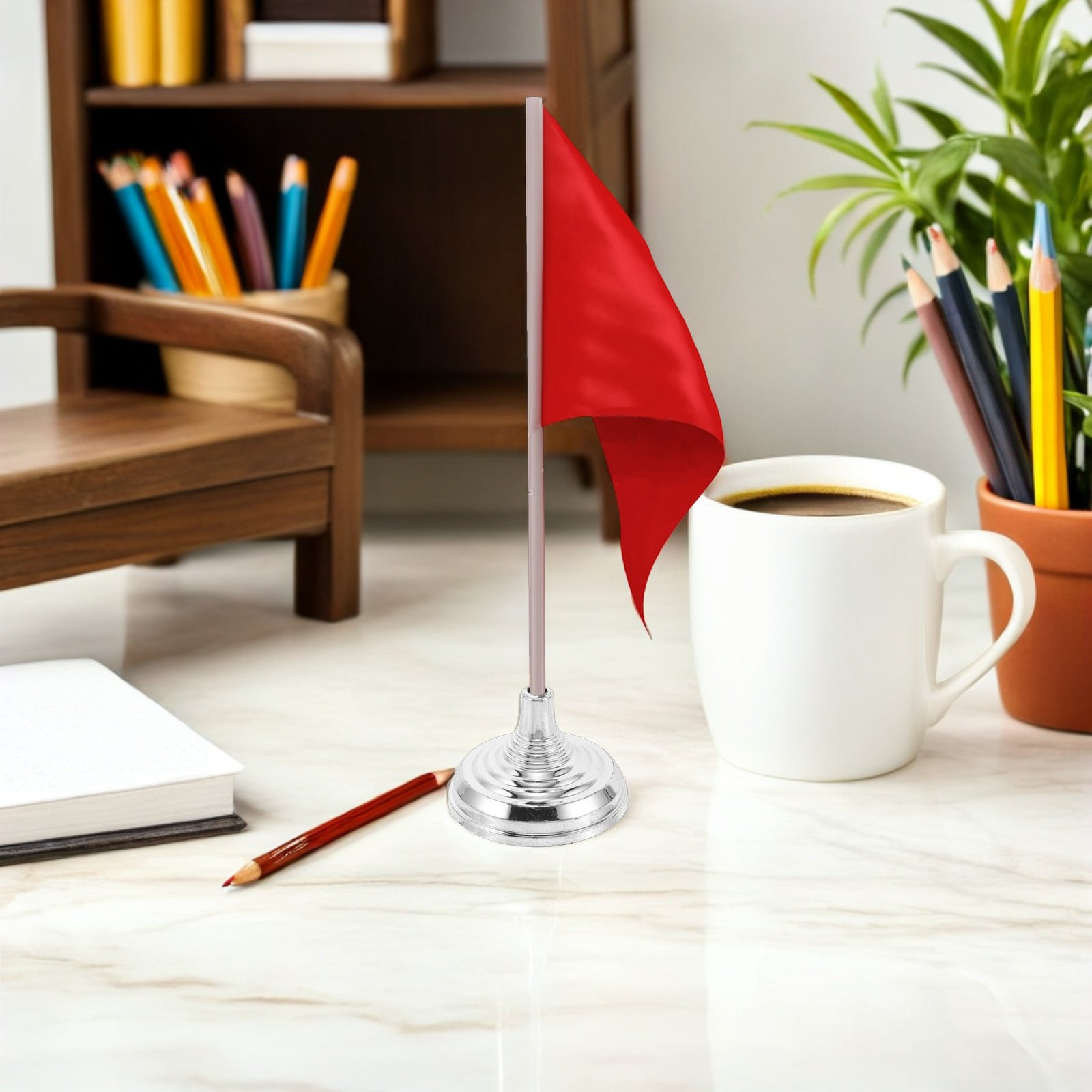 12Pcs Silver Mini Desk Flag St - Home Office Desk Ideas recension och pris