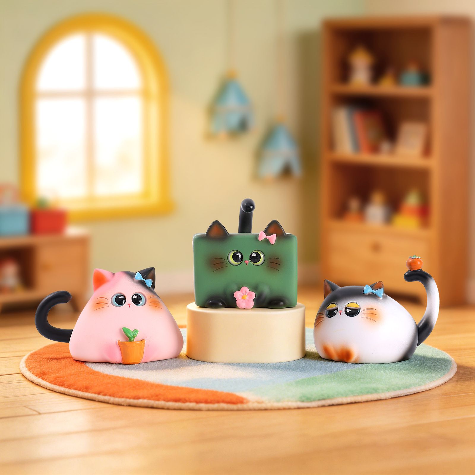 Blind Box Cat Figurine Resin C - Home Office Desk Ideas recension och pris