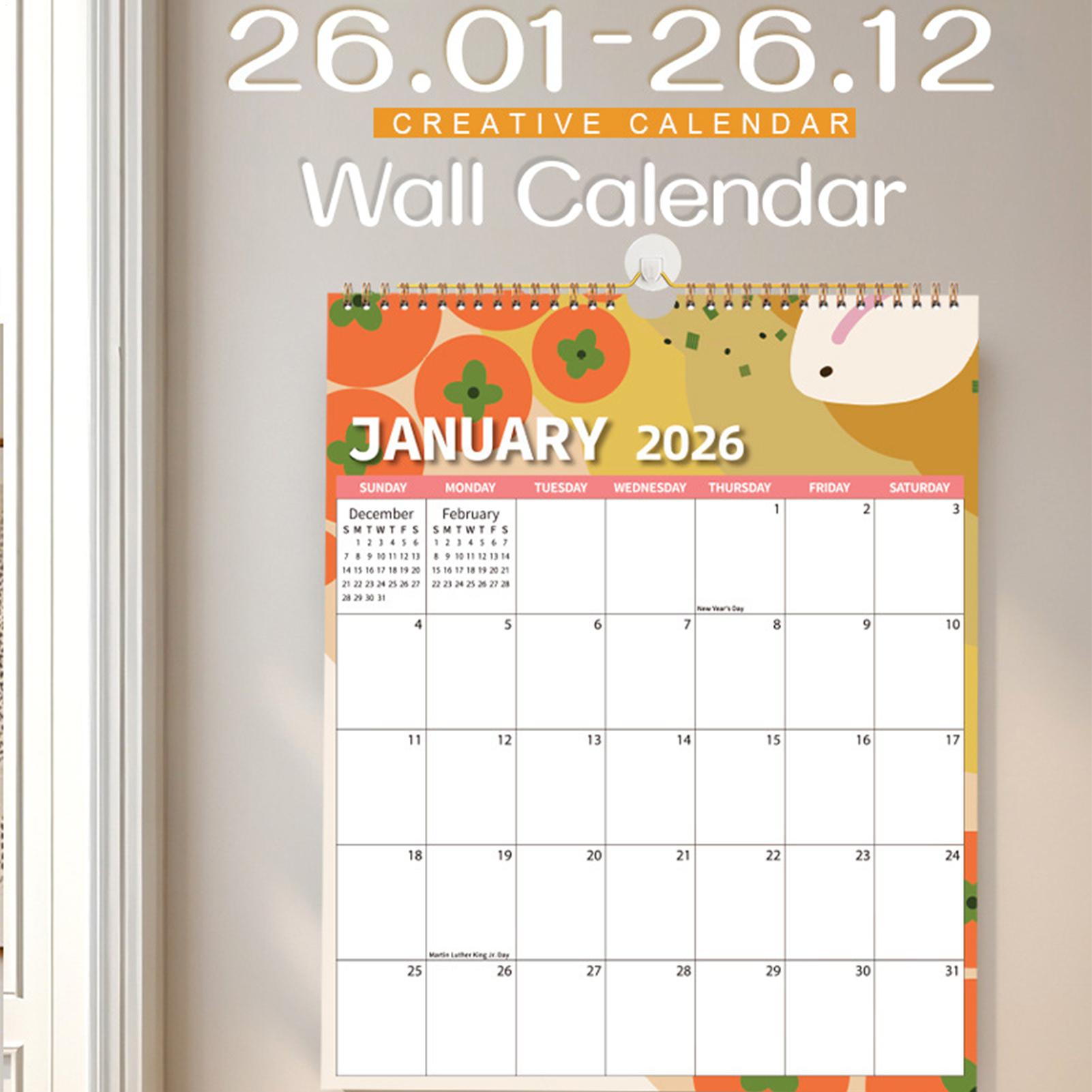 2026 Calendar Thick Paper Week - Home Office Wallpaper recension och pris