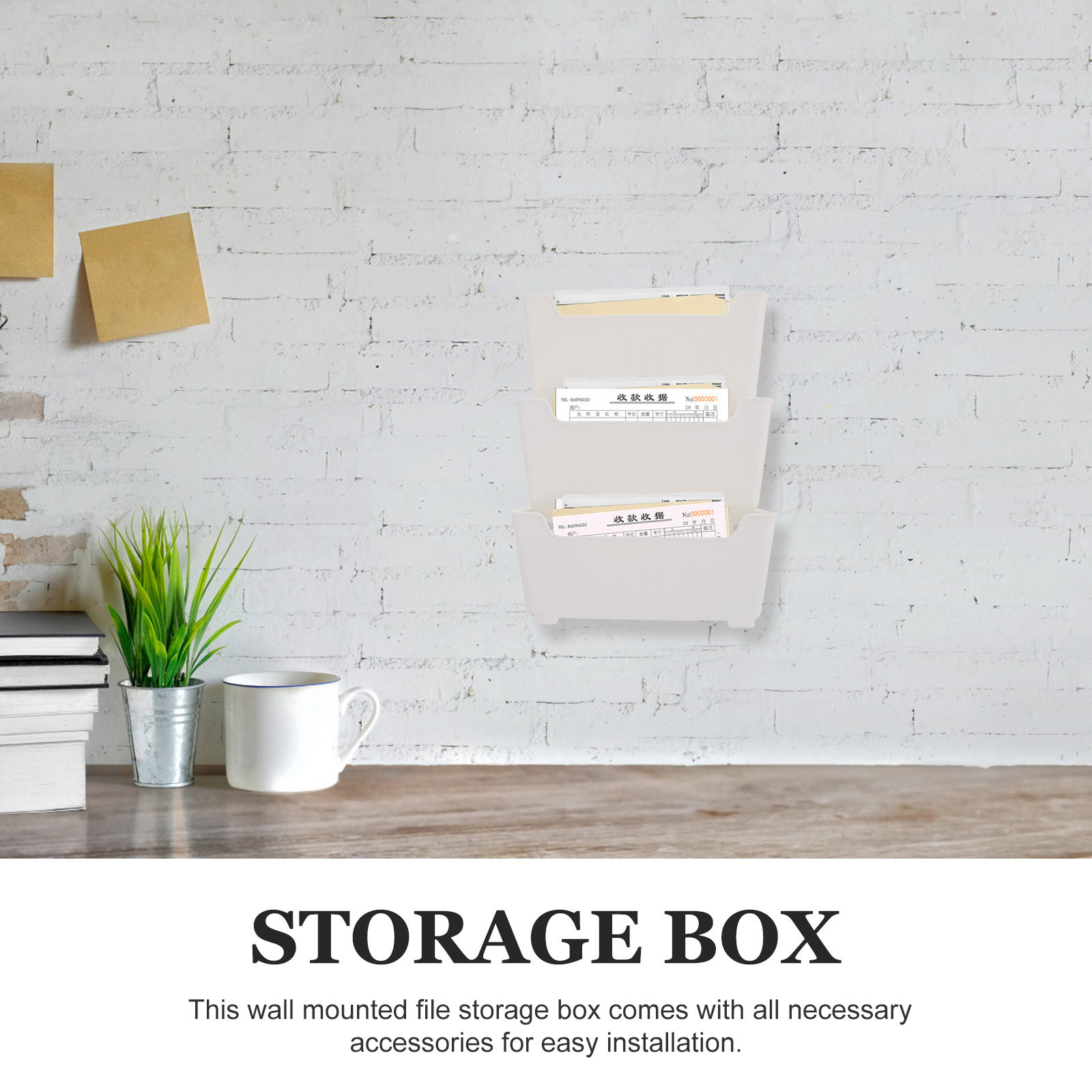 1Set Wall Mounted File Organiz - Home Office Wallpaper recension och pris
