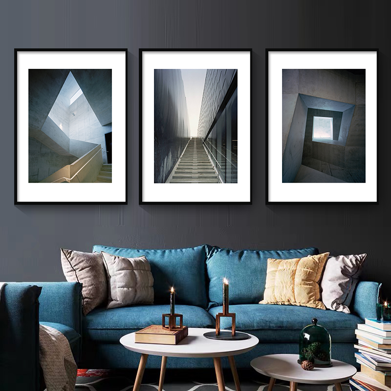 Abstract Geometric Stairs Art  - Home Office Architecture recension och pris