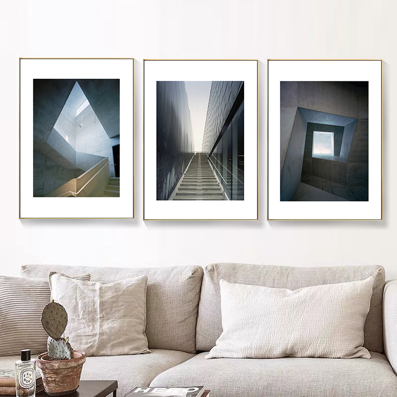 Abstract Geometric Stairs Art  - Home Office Architecture recension och pris