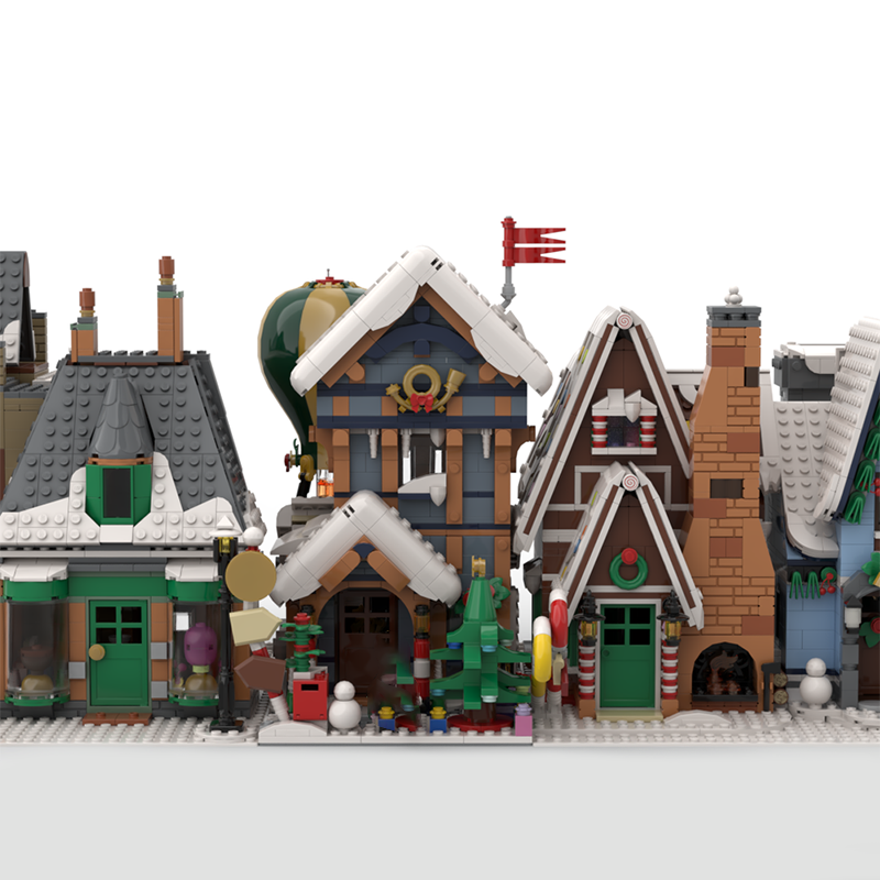 1439pcs MOC Modular Winter Pos - Home Office Architecture recension och pris