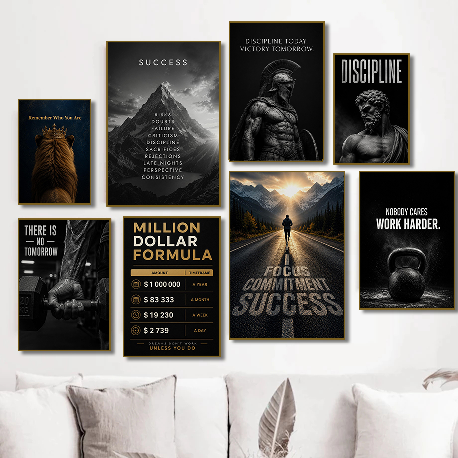 Modern Fitness Success Motivat - Home Office Room Inspiration recension och pris