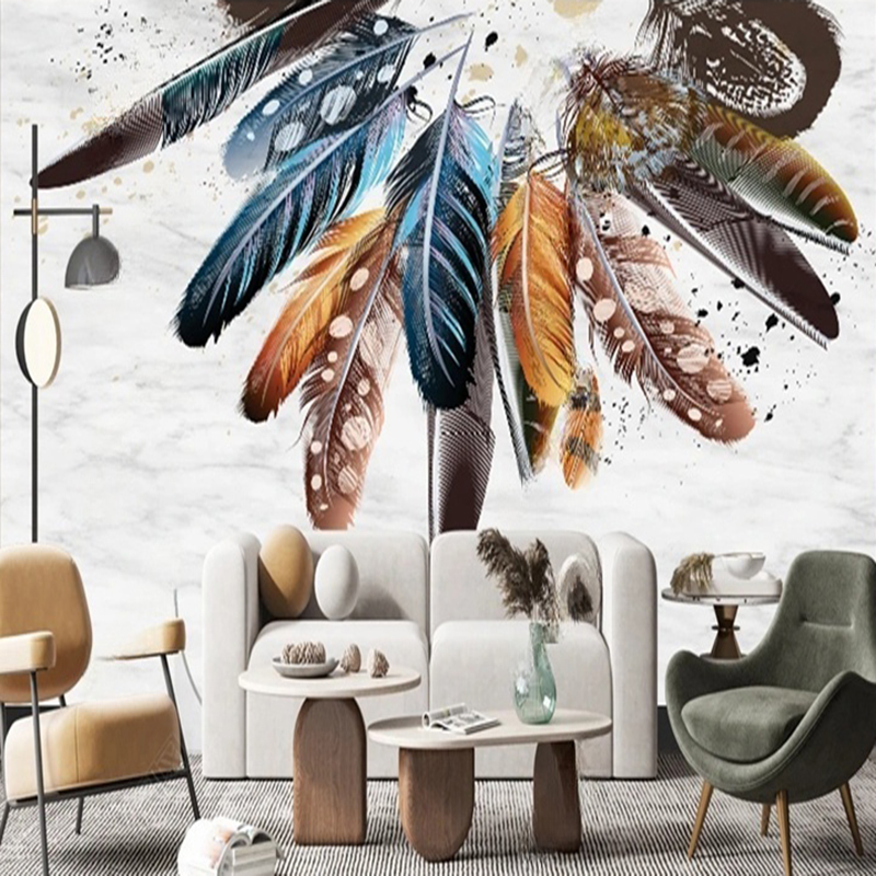 Custom Wallpaper Modern 3D Fea - Home Office Wallpaper recension och pris
