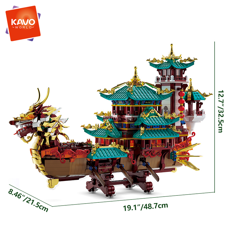 KAVOWORLD 2453PCS Chinese Drag - Home Office Architecture recension och pris